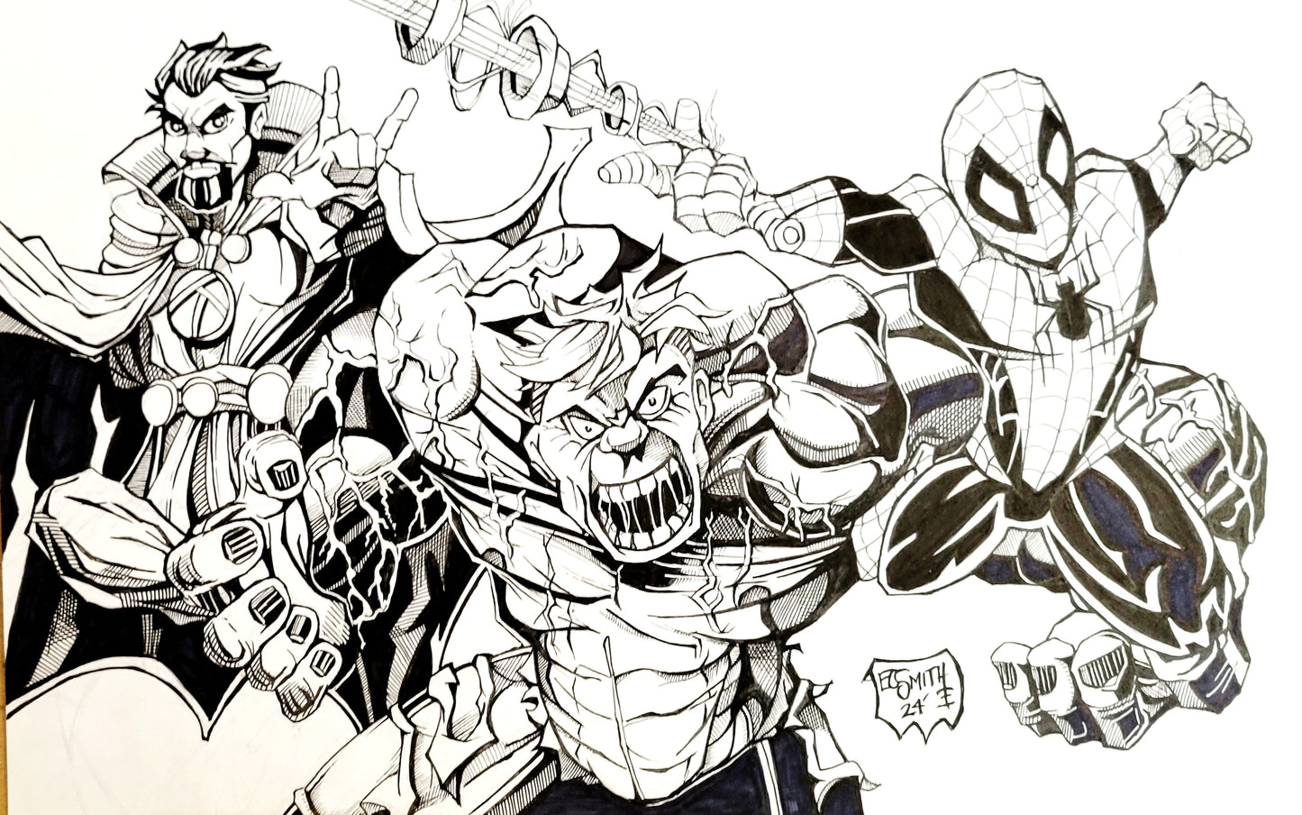 Dr. Strange, Hulk and Spiderman