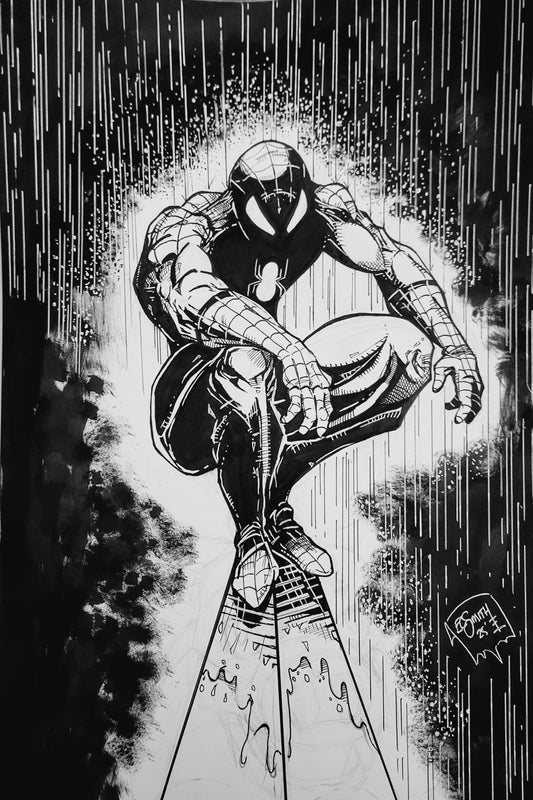 Spiderman perched on Empire State Building