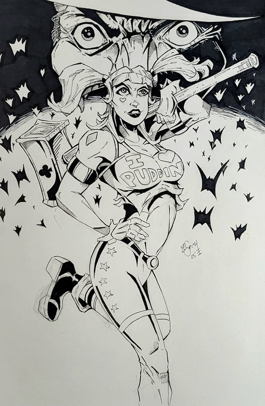 Harley Quinn with Joker Eyes