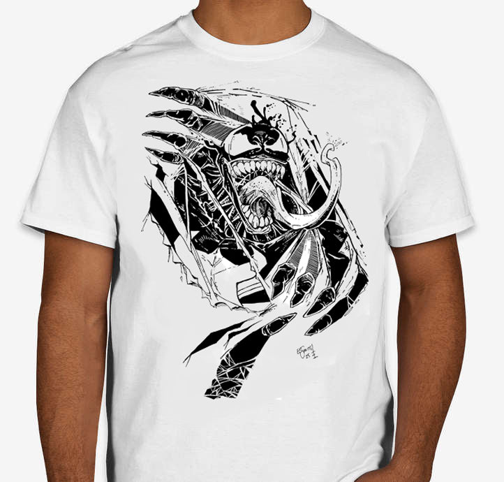 Venom Ripping Through T-Shirt