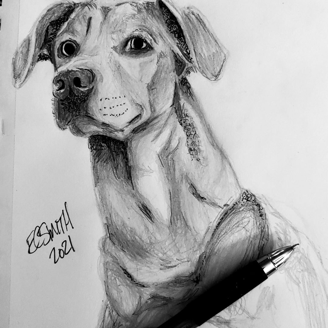 Kali the Dog - In Pen Ink