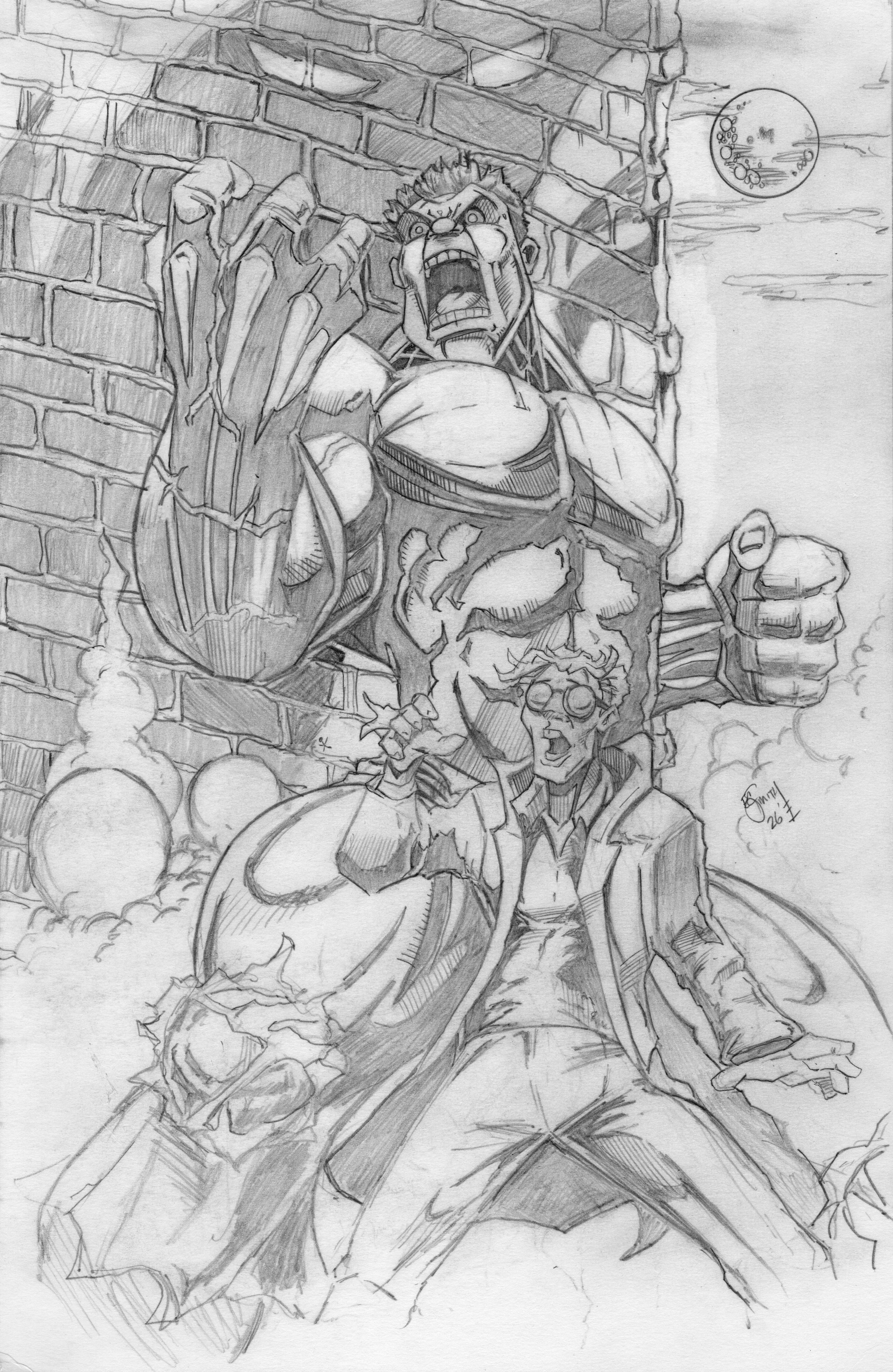 Hulk Original Pencil Art Piece