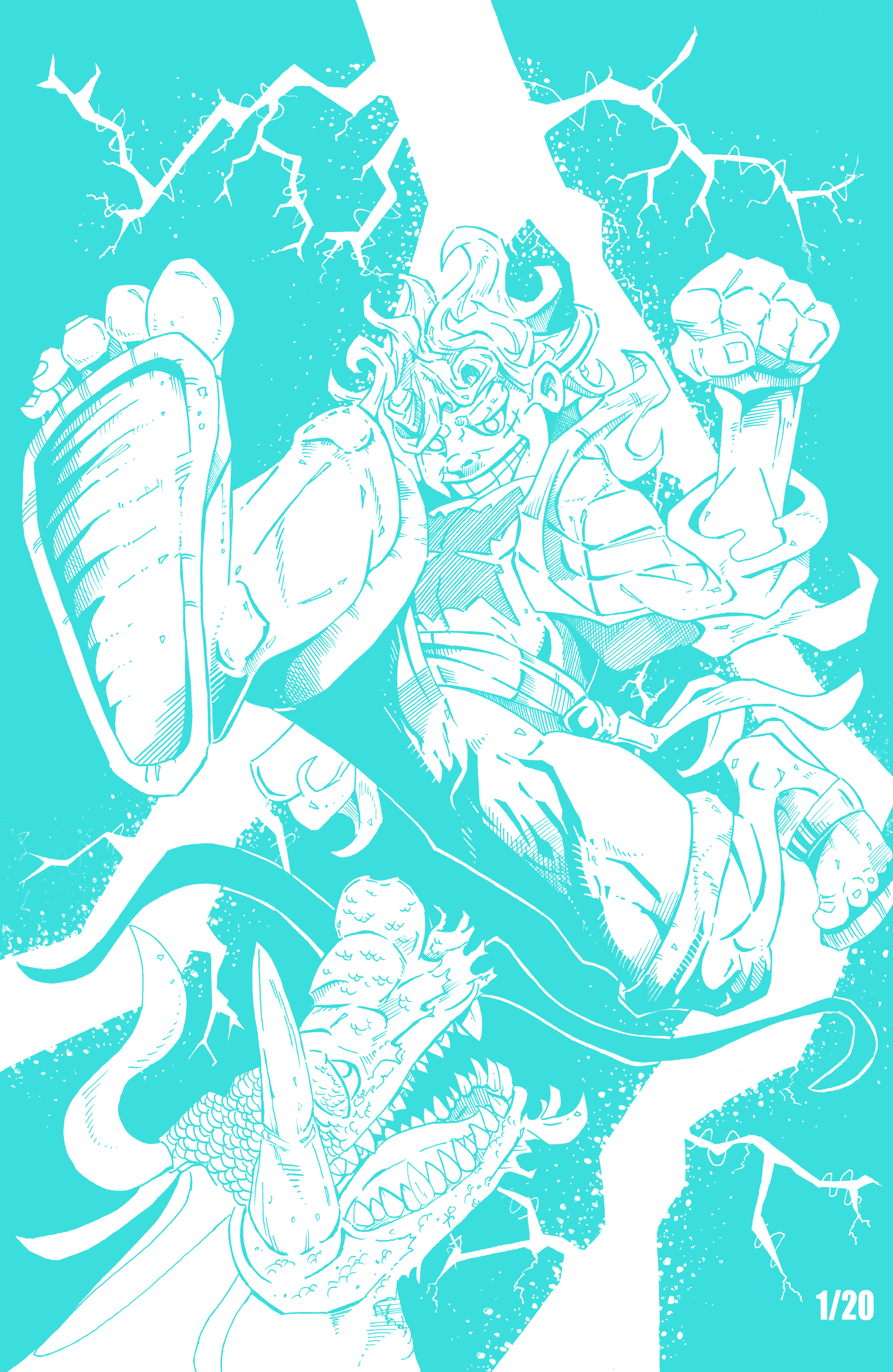 Luffy vs Kaido (2 Blue Line Boards)