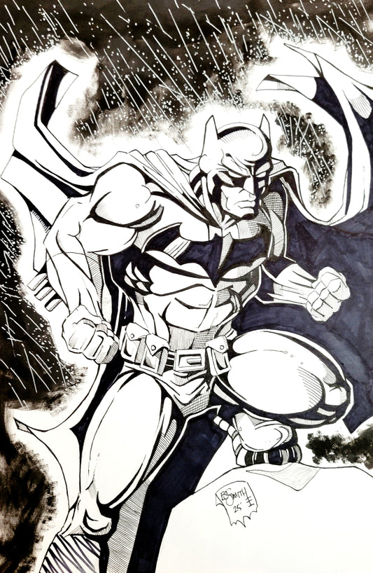 Batman in the rain