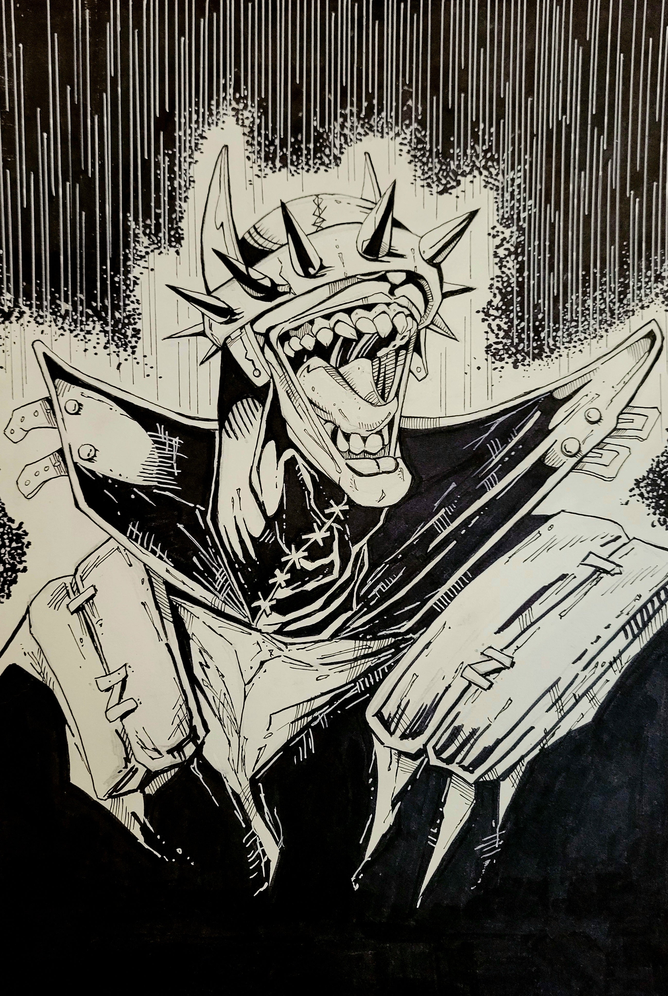 Batman who Laughs in the rain