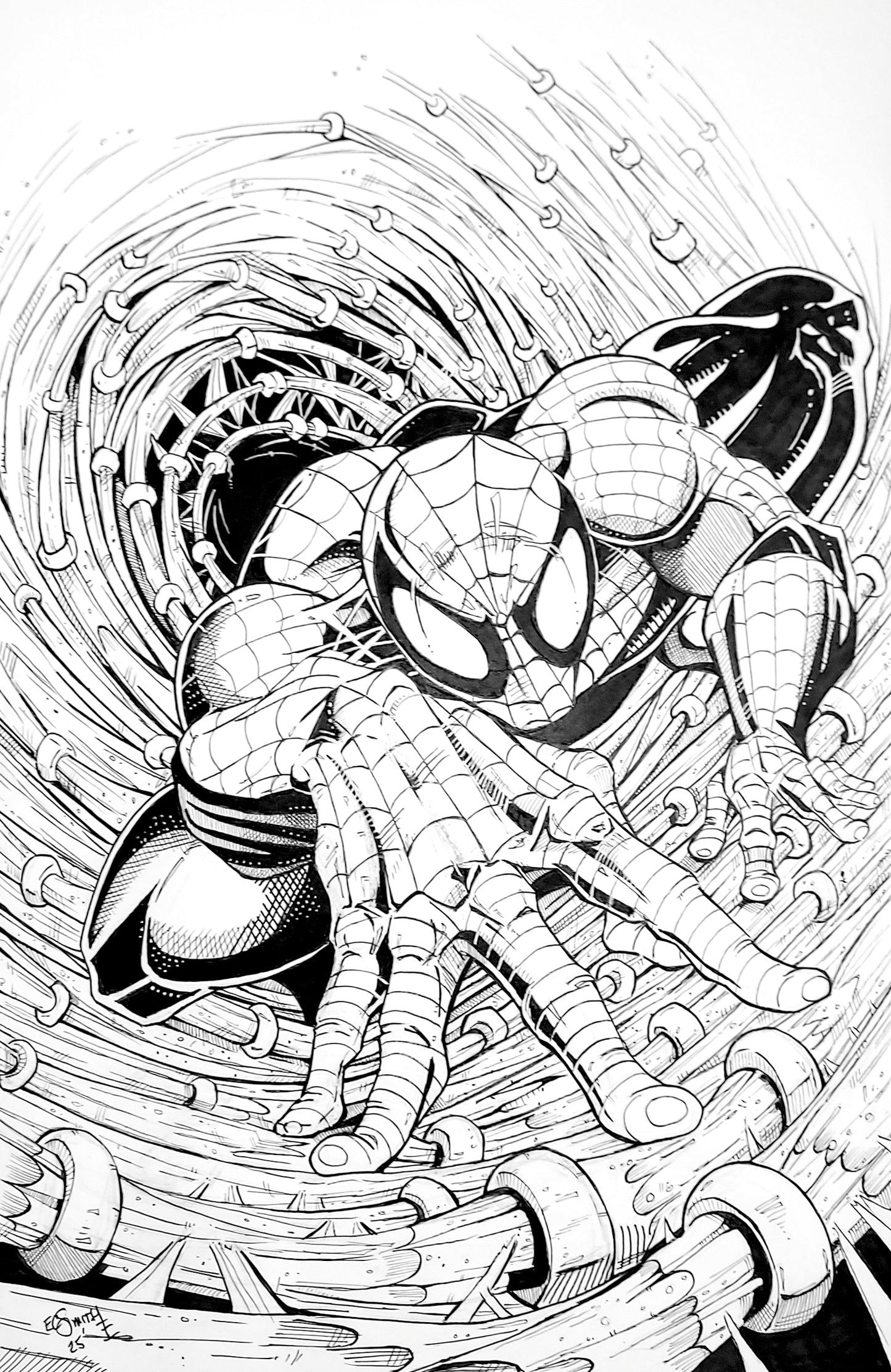 Spiderman Through The Web Tunnel