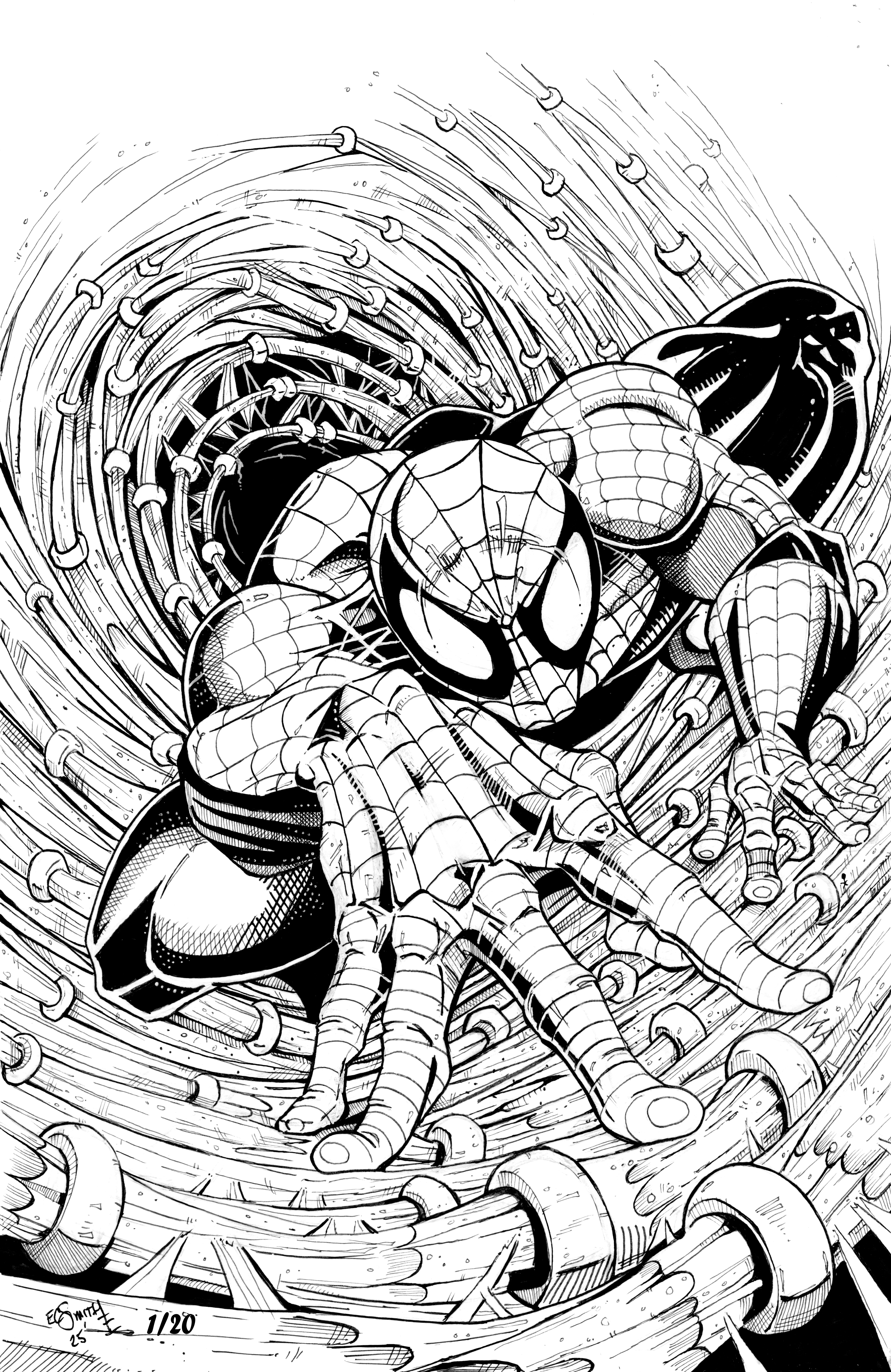 PRINT: Spiderman through the Web Tunnel