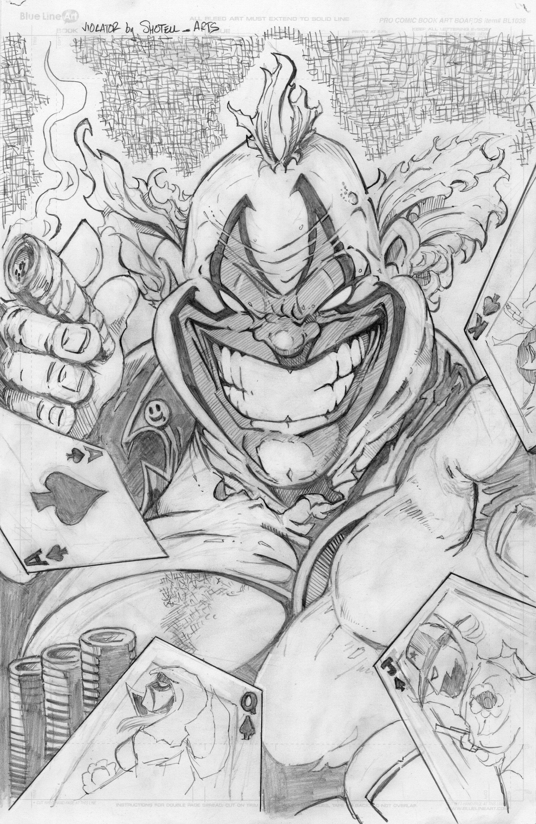 Violator Original Pencil Art Piece. Only 1!